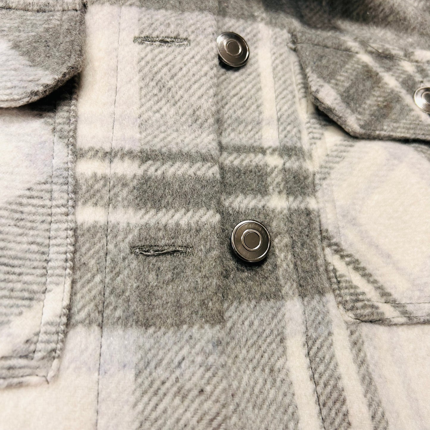 Gray Crop Flannel