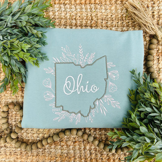 Hand-stitched Ohio Crewneck